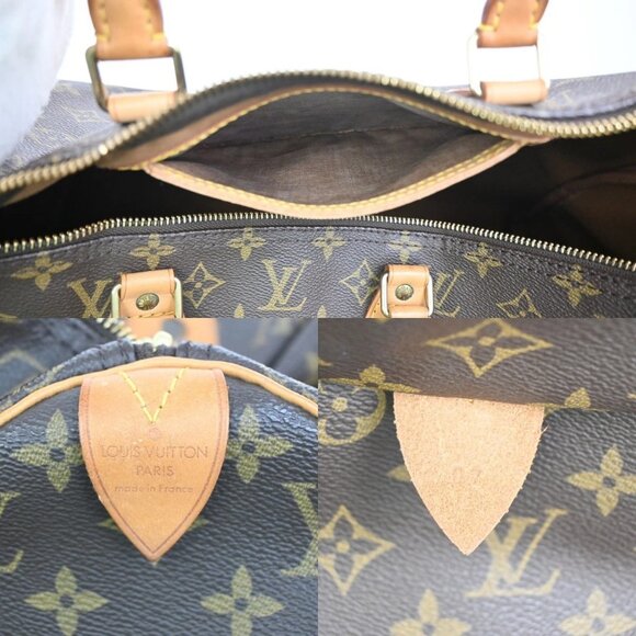 LOUIS VUITTON Speedy 40 Travel Hand Bag Monogram Leather Brown - Picture 9 of 15